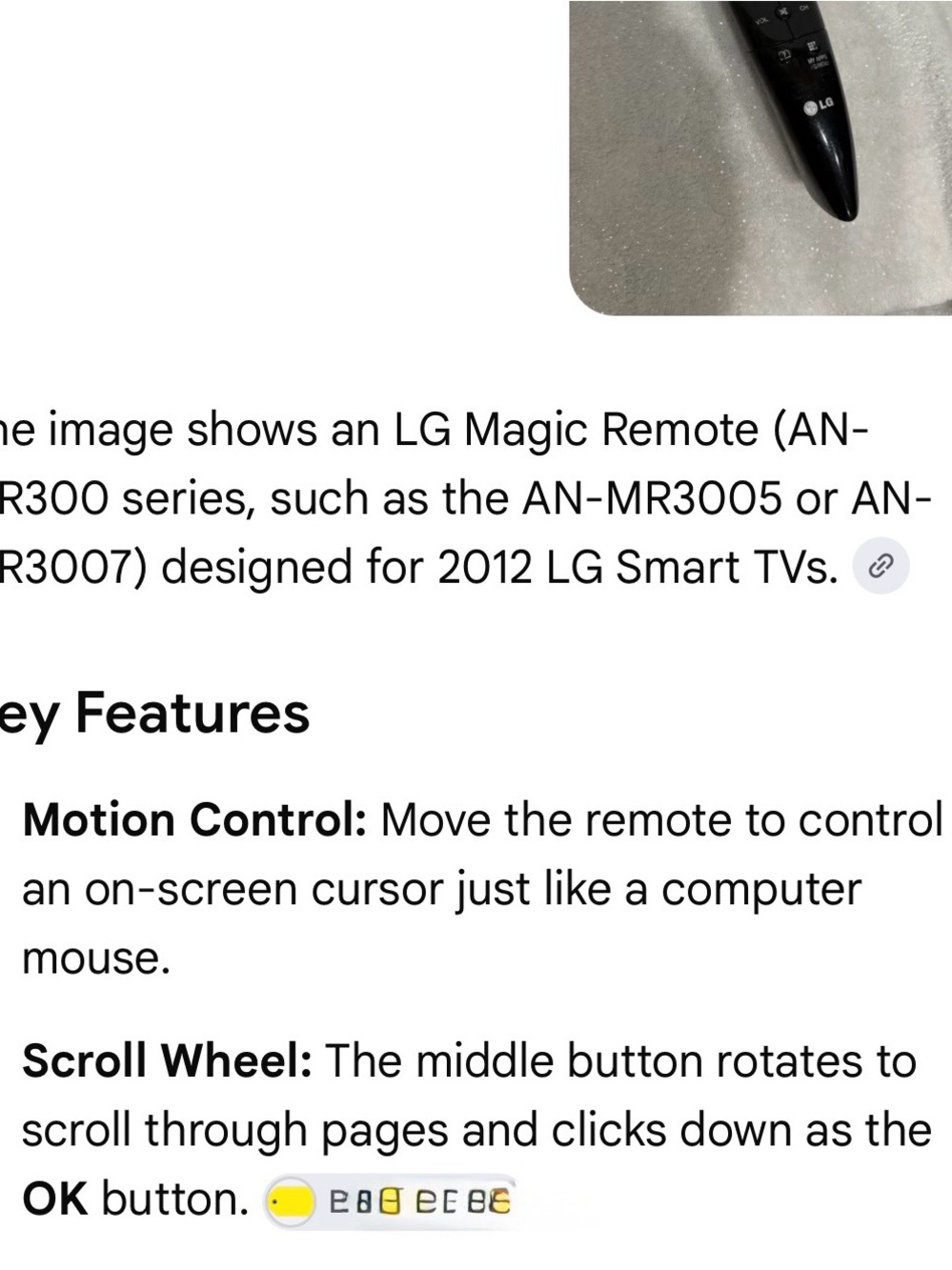 LG Smart TV Remote Control - Picture 7 of 7